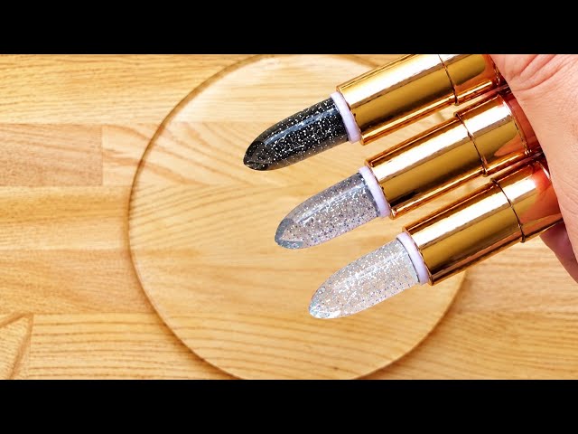  Black & White Glitter Slime ASMR 🖤🤍✨ | Satisfying Slime Mixing