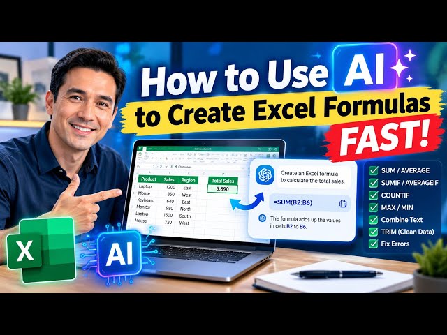 How to Use AI to Create Excel Formulas FAST! | Beginner Tutorial