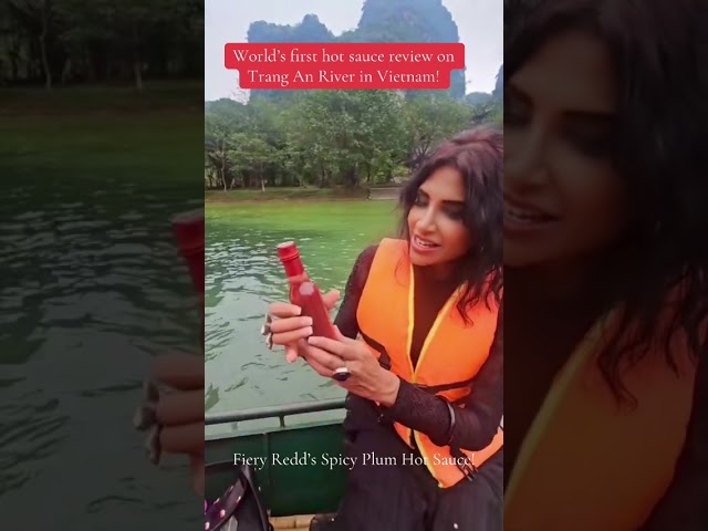 World’s first hot sauce review on Trang A River in Ninh Binh, Vietnam!