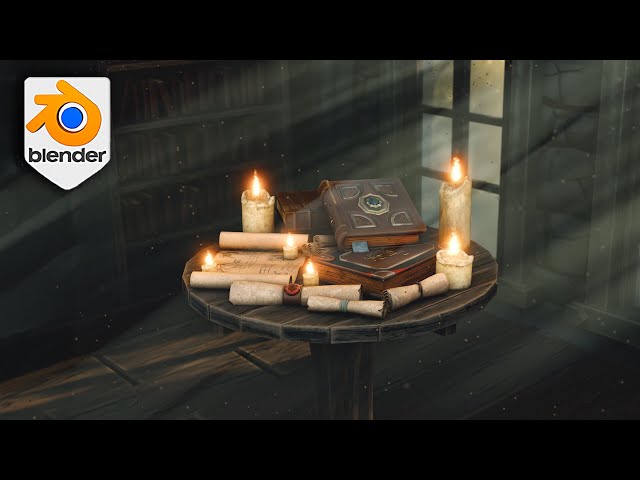 Blender 5 Medieval Table: Model, UV, Light, Render (Full Workflow)