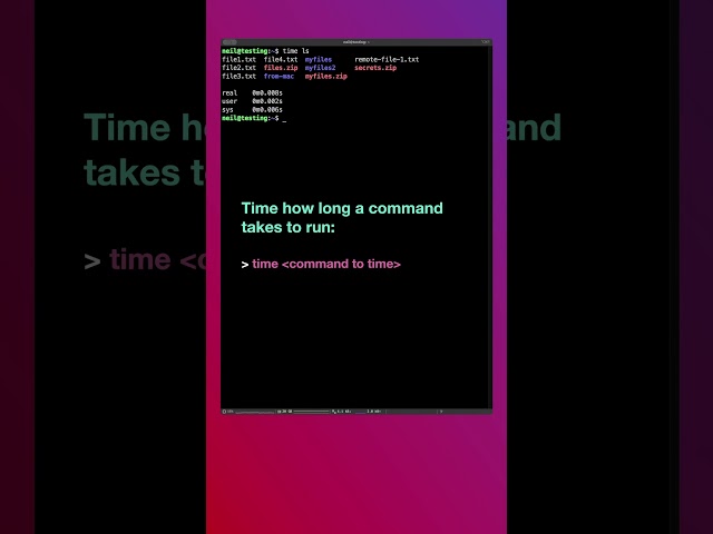 How to use the time command on Linux