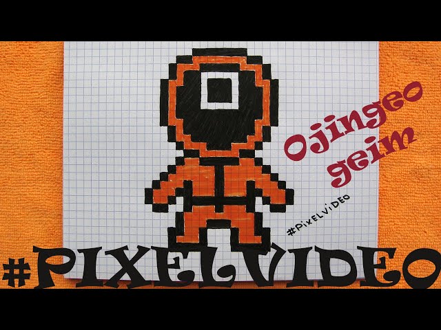 How to draw Squid Game Pixel art #ojingeogeim, #pixelvideo