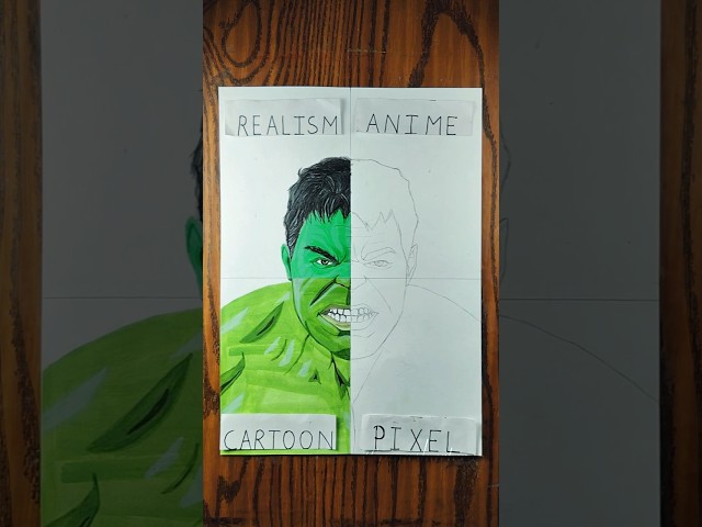 DRAWING ✨HULK✨ IN ANIME STYLE (PART 3) #hulk #anime #drawing