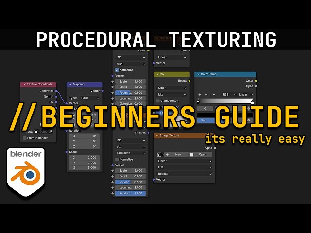 Beginners Guide To Texturing In Blender | How To Procedural Texture ANYTHING!