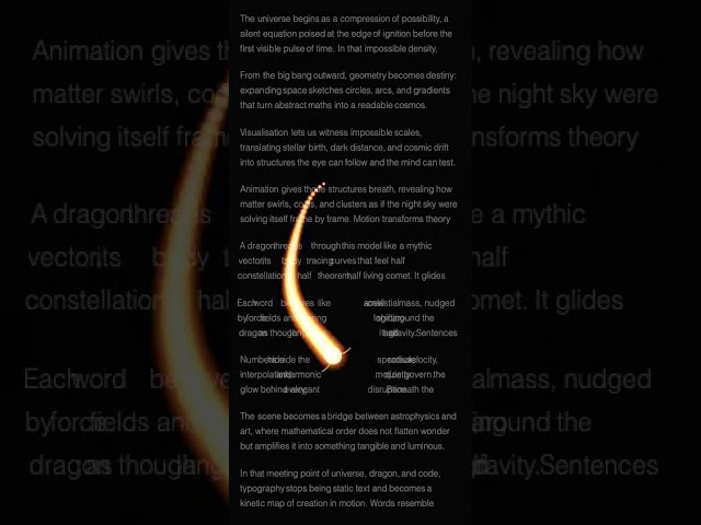 Kinematic Typography in HTML Canvas | Interactive Dragon Cursor
