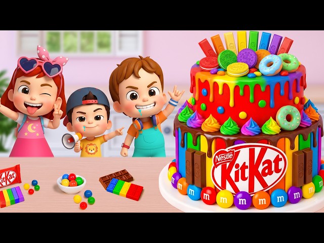 Miniature Rainbow Cake Tutorial 🌈 Delicious Mini Rainbow Chocolate Candy Cake Recipe 🍰 Yummy Teeny