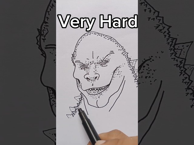 Drawing Godzilla from Easy to Very Hard #drawing #godzilla #fanart #shorts #shortvideo