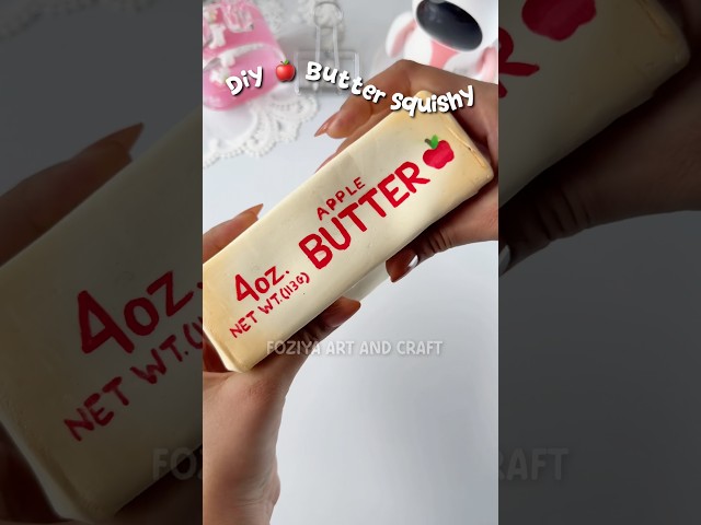 DIY Apple Butter Squishy 🍎#squishy #artandcraft #diy #youtubeshorts #shorts #buttersquishy #craft