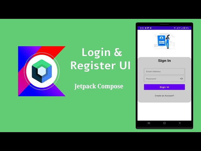 Jetpack Compose | Simple UI | Login | Register | Android | Kotlin | Make It Easy