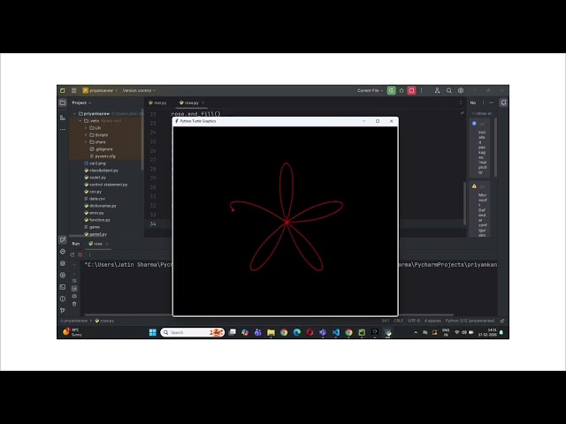 #Create Rose  using Turtle  in Python