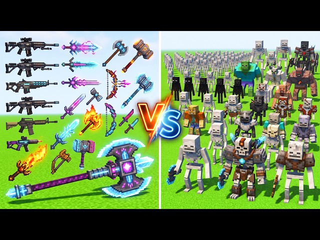 Which ALL Weapon Is Strongest Against All Skeletons in Minecraft?