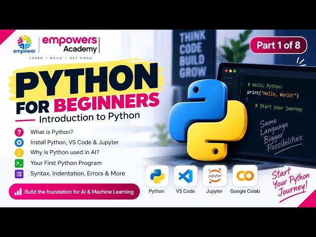 Python Tutorial for Beginners | Part 1 - Introduction to Python | AI & Machine Learning