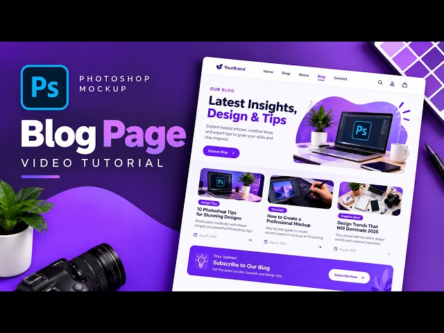 These Simple Way You Design Website Blog Page | Modern Website UI Tutorial