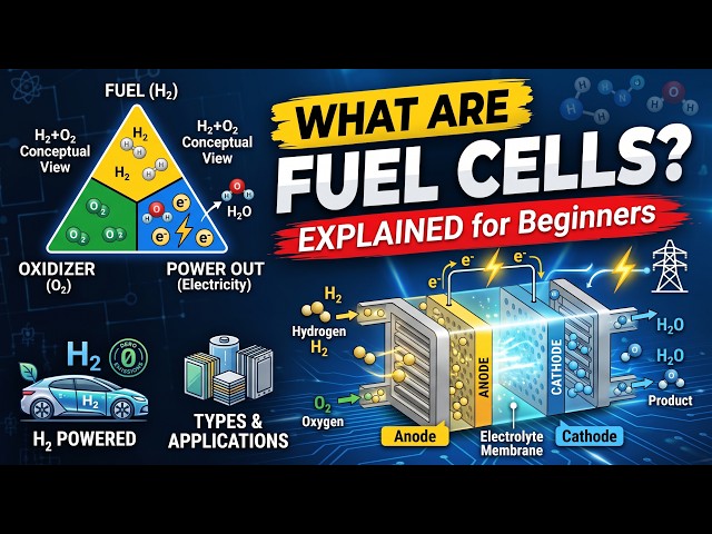 What Are Fuel Cells? How Fuel Cells Work Explained for Beginners | Types, Benefits & Applications