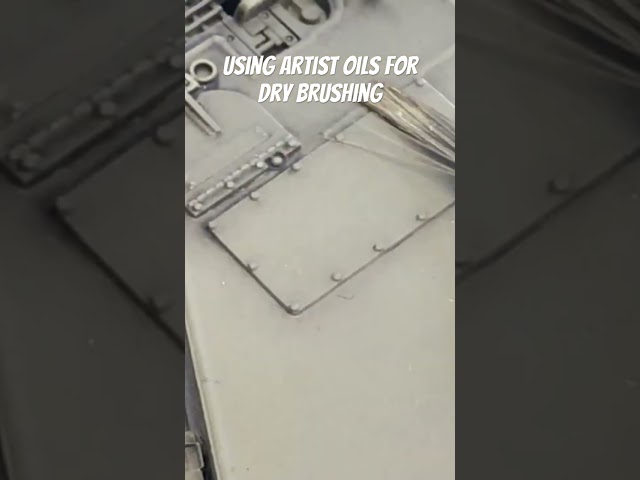 Using artist oils for dry brushing #scalemodel #plasticmodel #scalemodelbuilding #weathering