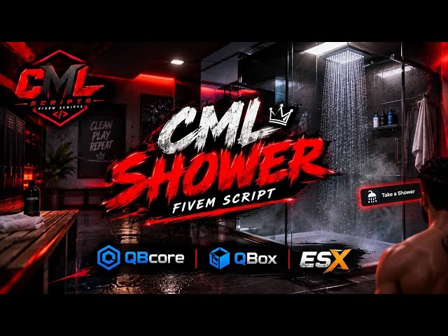 CML Shower | Dynamic Dirt & Cleanliness System | QBCore Qbox ESX | FiveM