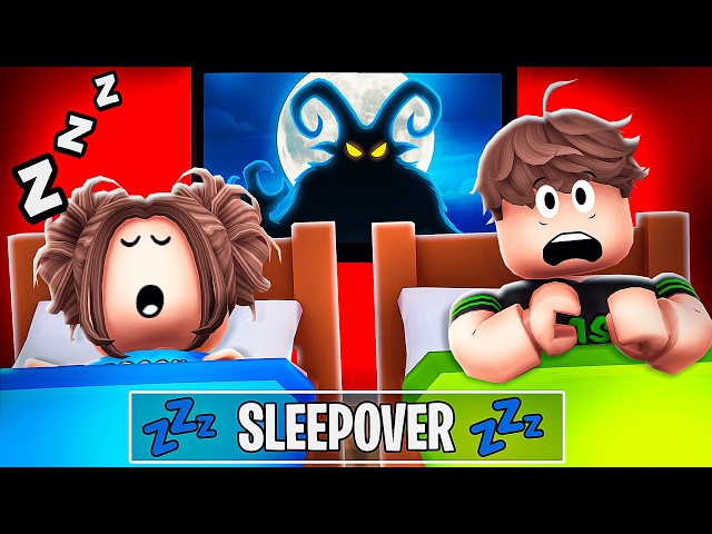 Brook and Bash’s First Sleepover In Roblox Brookhaven!