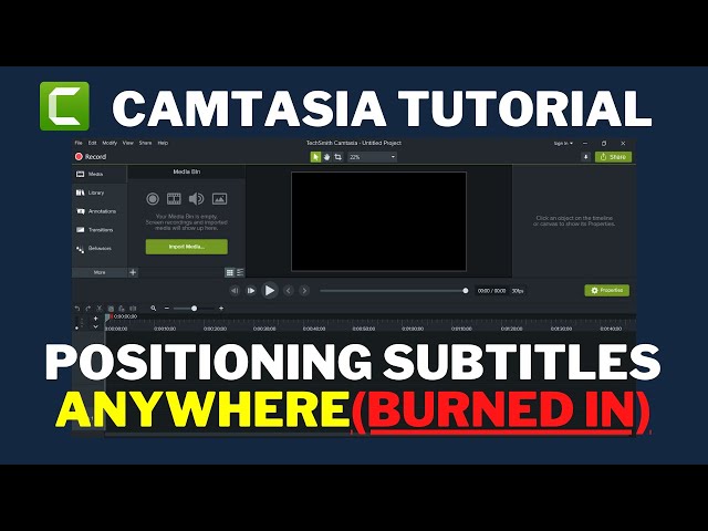 A Workaround to Positioning Subtitles and Captions from a Camtasia Project   (Outside Camtasia)
