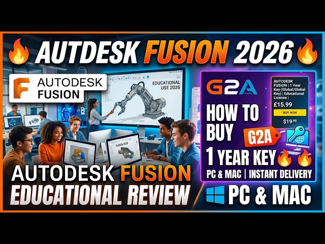 Autodesk Fusion Educational Review 2026 🔥 How to Buy 1 Year Key | PC & Mac | G2A