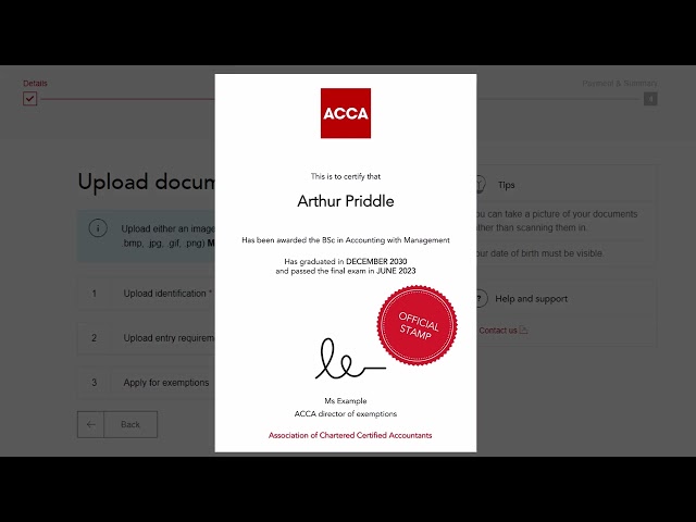 Apply for exemptions with ACCA