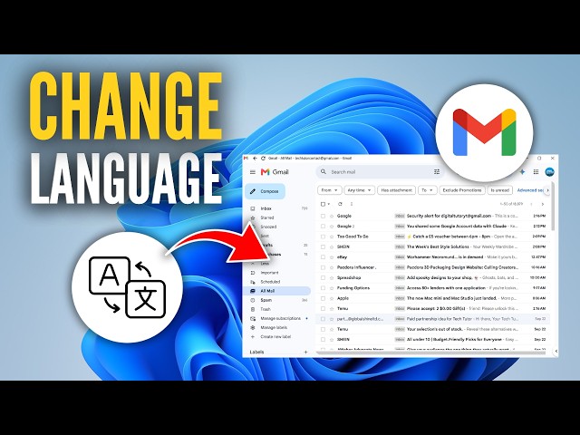 How To Change Language On Gmail Pc