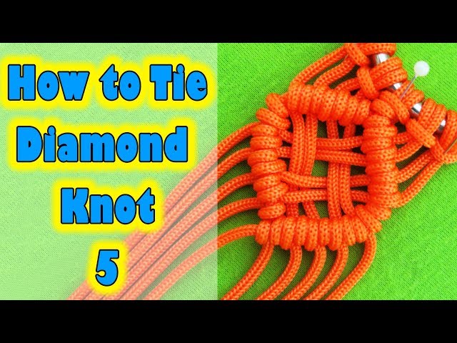 Diamond knot macrame - macrame tutorial: How to Tie Diamond Knot with Weaving Technique 2