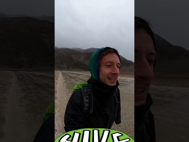 Death Valley NP closes during snow storm (Hike 360° VR Video)