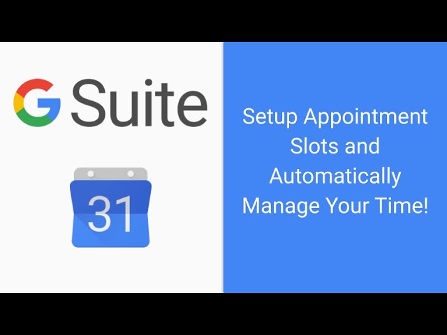 How to setup appointment slots in Google Calendar
