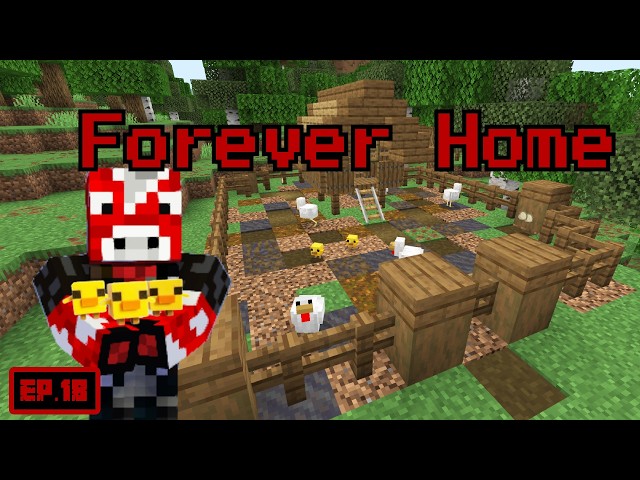 My Chickens Finally Got Their Forever Home | Let's Play Minecraft Ep. 18