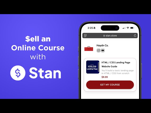 Sell your Online Course Easily using Stan.store