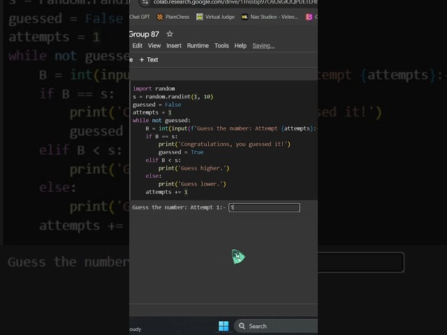 🎯🌟 OceanAriz | Make Your Own Number Guessing Game in Python 🐍 | #python #shorts #viralvideo2025