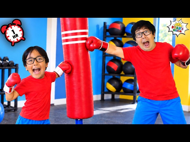Ryan Copies DAD for 24 Hours! 1+ Hour of COPYCAT Challenges and More!