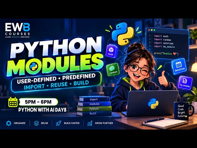 Python Modules Explained | User-Defined & Predefined Modules | Import, Math, NumPy & Pandas |