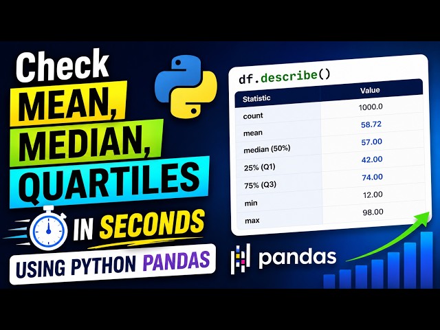 Check Mean, Median, Quartiles in Seconds Using Pandas