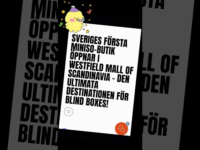 @miniso.official öppnar på @westfieldmallofscandinavia  i slutet av året! 🥳 #noraochpappa #miniso