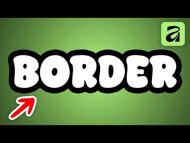 How To Make A Text Border In Affinity