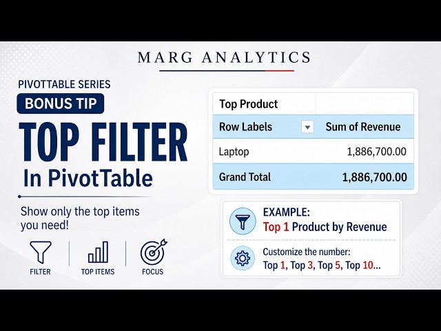 PivotTable Bonus Tip: Filter Top Items