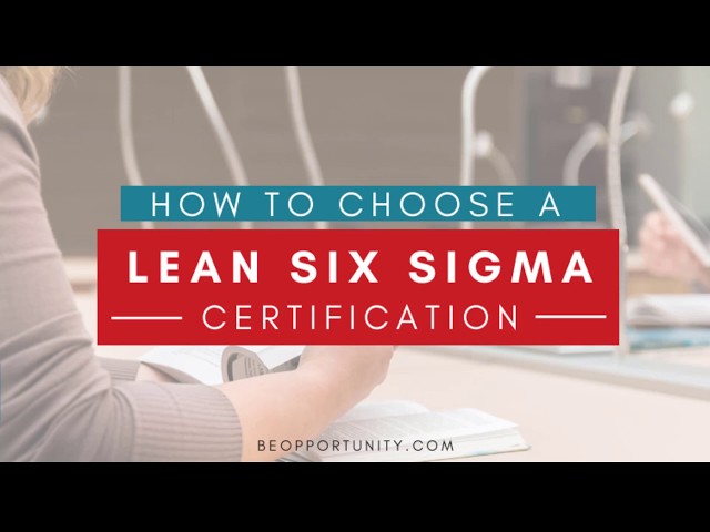 How to choose the right type of Lean Six Sigma Certification
