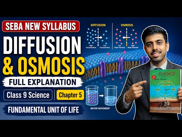 SEBA New Syllabus Class 9 Science Ch-5 | What is Osmosis and Diffusion? | Fundamental Unit Of Life