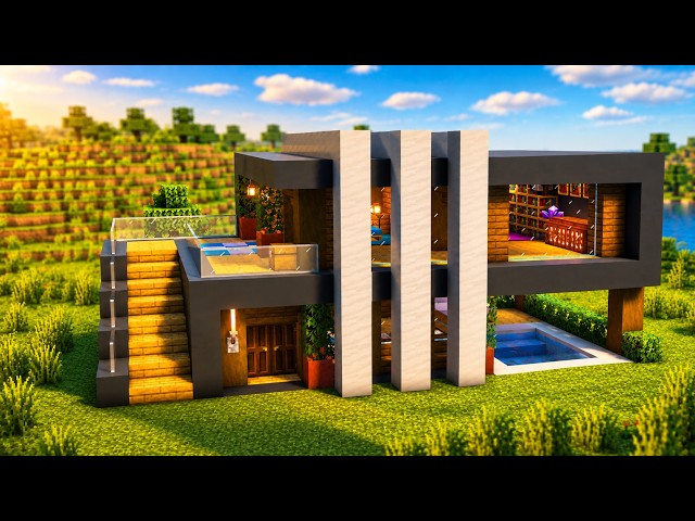 Minecraft: How to Build a Modern House / Tutorial🏠