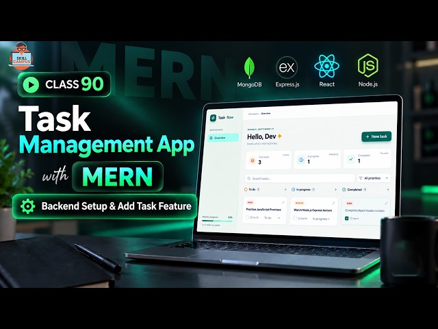 Task Management App with MERN | Backend Setup & Add Task Feature | Class 90