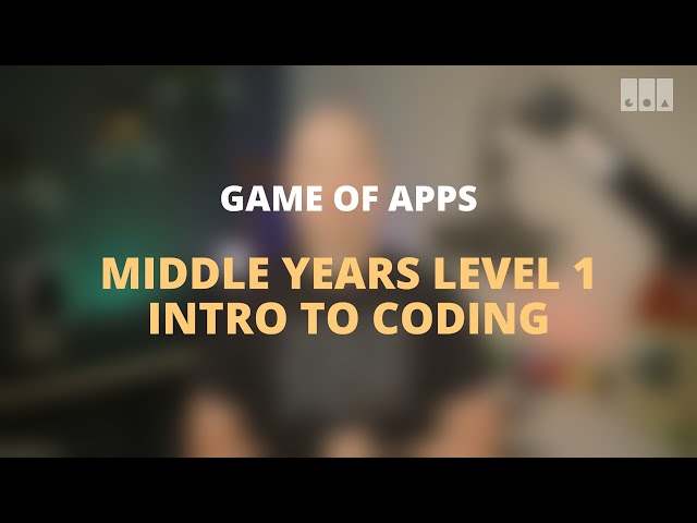 Intro to Coding for grades 6 to 9 students--Middle Years Level 1 Program