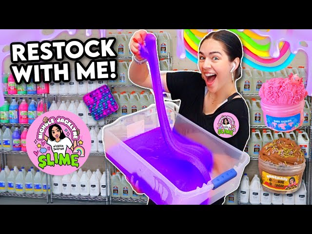 RESTOCK MY SLIME SHOP WITH ME!! *I finally did it*