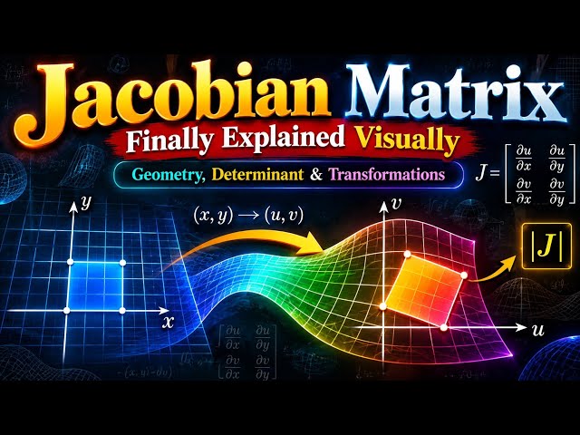 Jacobian Matrix Finally Explained Visually | Geometry, Determinant & Transformations