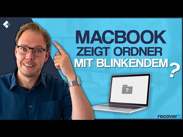 MacBook zeigt Ordner mit blinkendem Fragezeichen