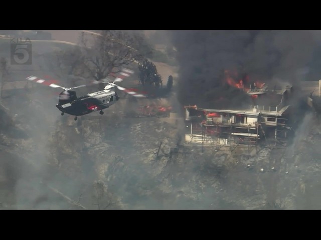SKY5 LIVE: Brush fire torches at least one home in La Habra Heights