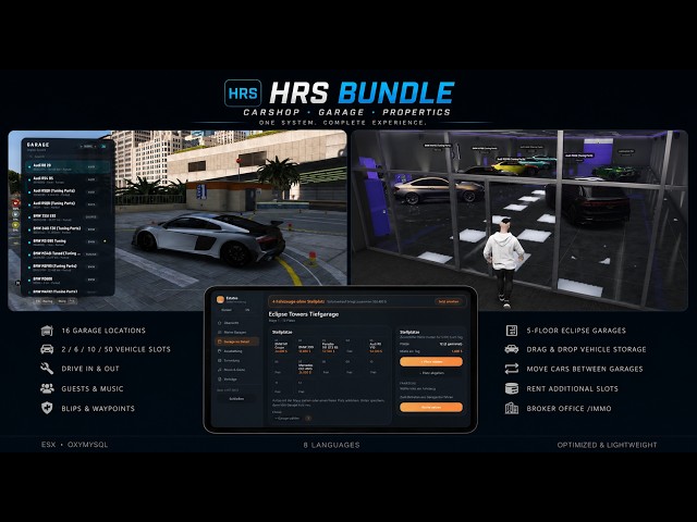 HRS Bundle — Carshop, Garage & Properties