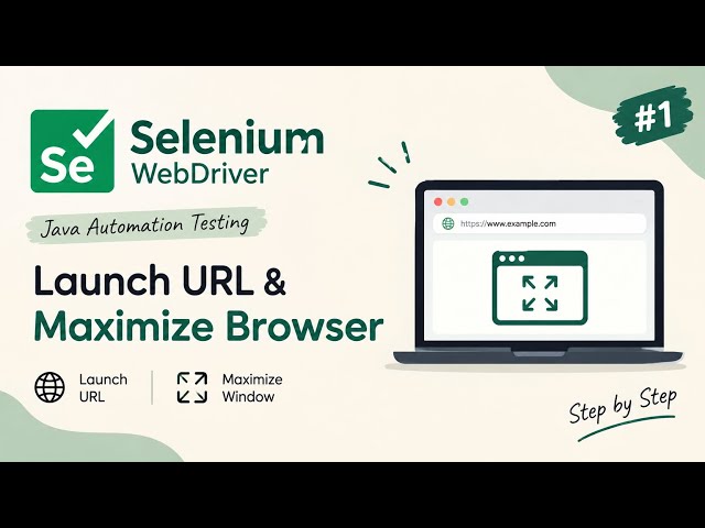 Selenium WebDriver Tutorial #1 | Launch URL & Maximize Browser | Java Automation Testing