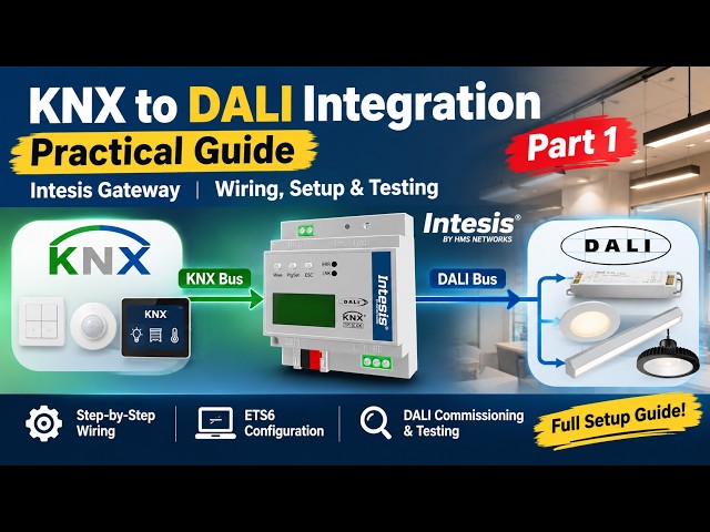KNX DALI Gateway Tutorial | Wiring, ETS6 Setup & DALI Commissioning | Intesis – Part 1