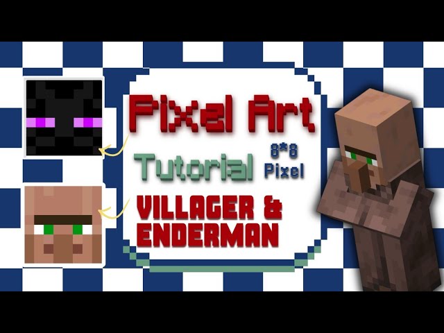 Minecraft Pixel Art Tutorial: Enderman & Villager Step by Step